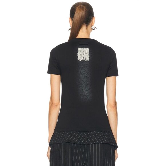 Jean Paul Gaultier Tattoo Baby Tee in Black & Off White Small New Womens Tshirt - Picture 2 of 16